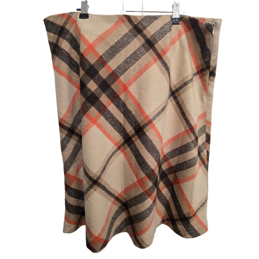 Chadwicks of Boston‎ Plaid Wool Skirt Size 14 Classic Preppy Cozy Fall Vintage - Picture 2 of 8